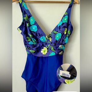 CHRISTINA Swimwear in Blue and Green Floral